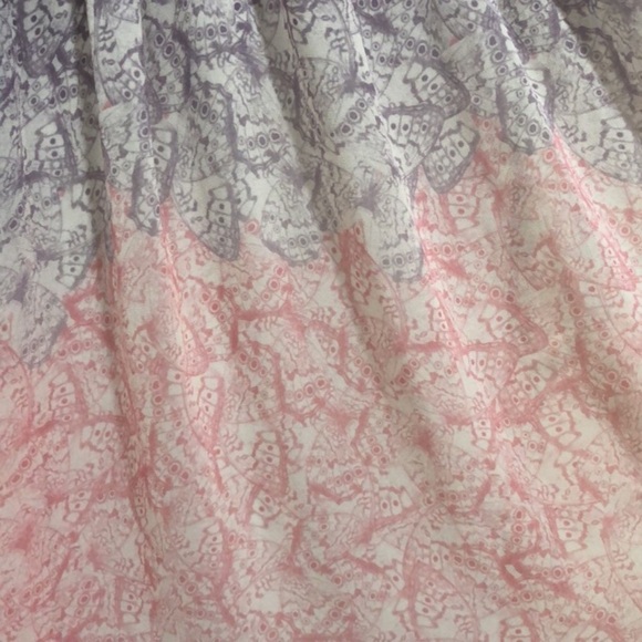 Badgley Mischka Twirling Butterfly Maxi Gown Formal Dress Size 12 Cream - Picture 5 of 11